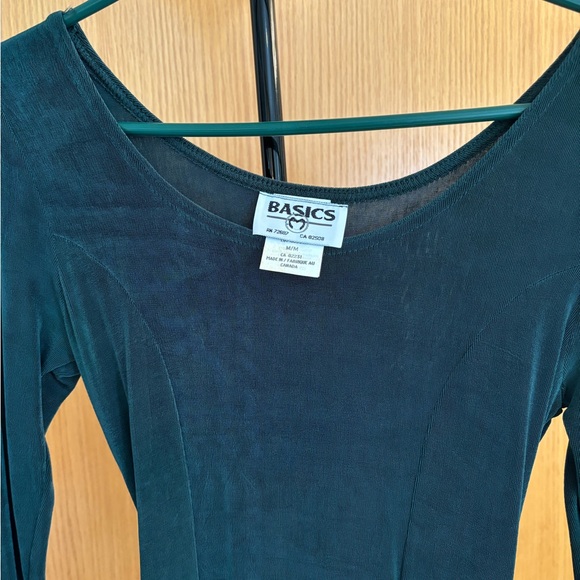 NEW Basics Dark Green Dress - medium - Picture 8 of 12